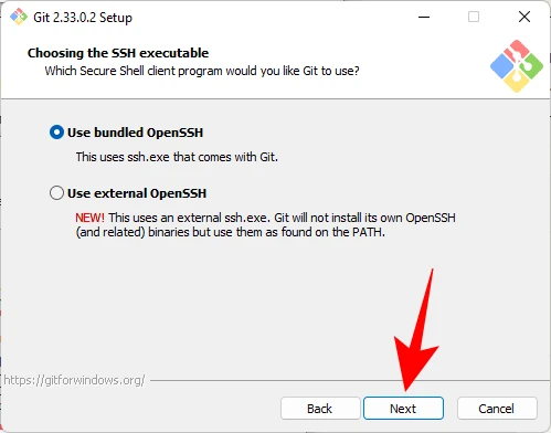 La scelta dei certificati SSL per GIT durante la installazione di GIT su Windows
