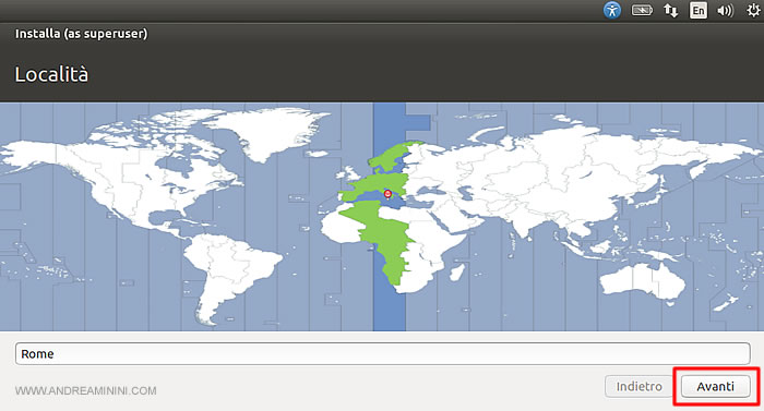 installare ubuntu - la Timezone