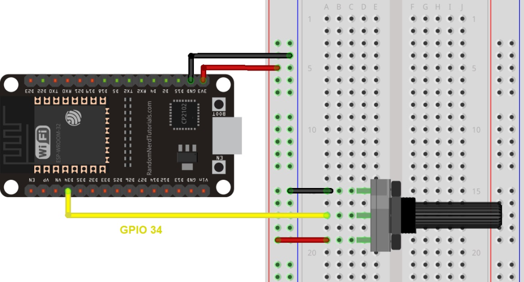 scheme di montaggio del progetto per ESP32